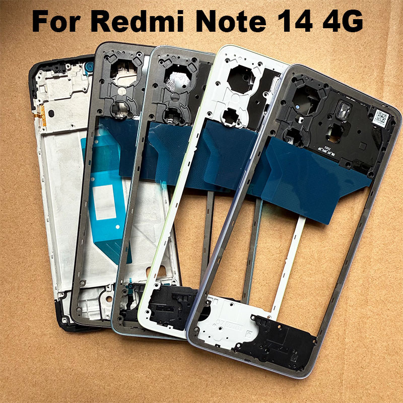 สําหรับ Redmi หมายเหตุ 14 4G กรอบกลางด้านหน้า LCD กรอบ Bezel แผ่น 24117RN76G 24117RN76O 24117RN76E