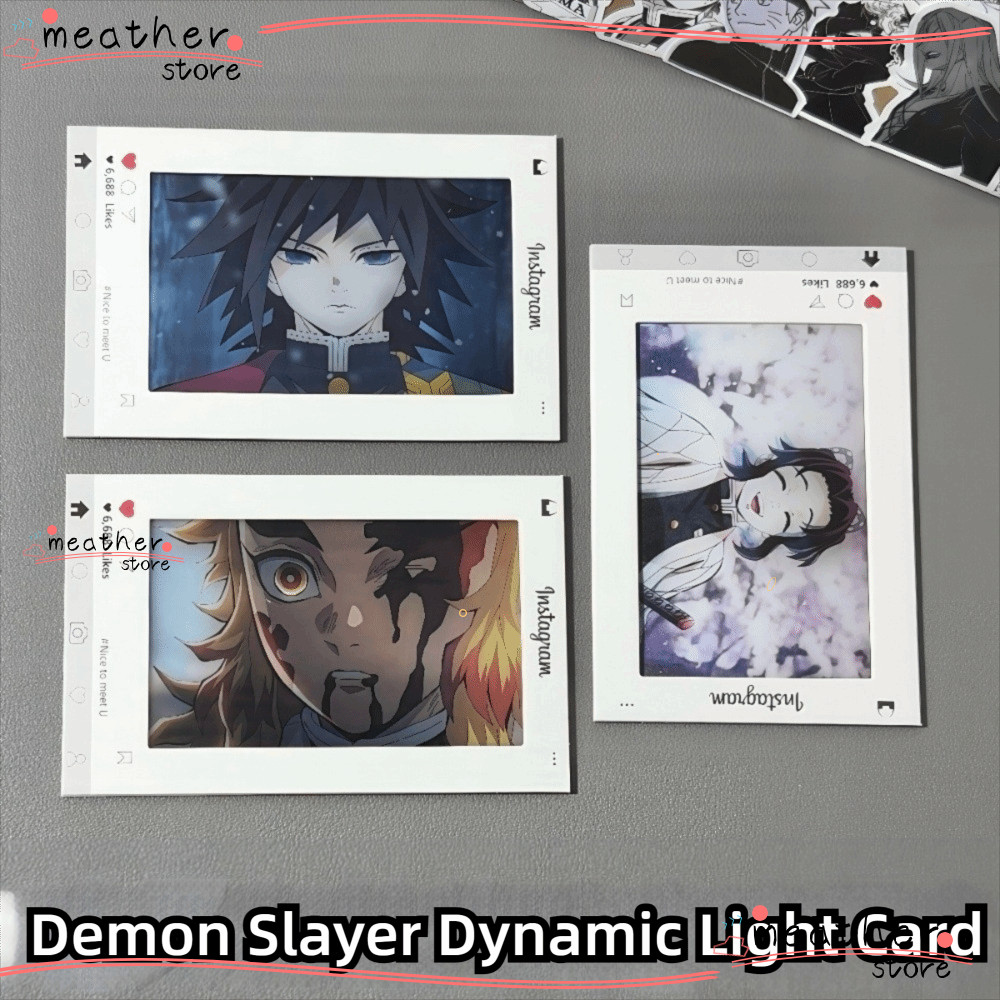 MEATHERSTORE Creative Demon Slayer การ์ด, Tomioka Giyuu Kochou Shinobu ตะแกรงบุ๊คมาร์ค, Rengoku Kyou
