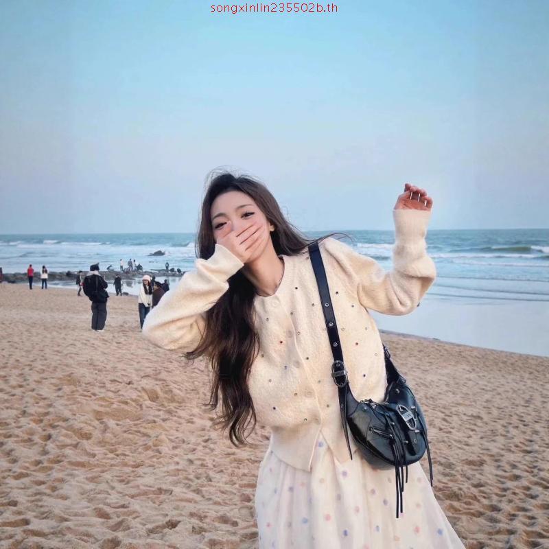 JARINYA (S-L) เสื้อไหมพรมคาร์ดิแกน ผ้าหนานุ่มใส่สบาย (T976)