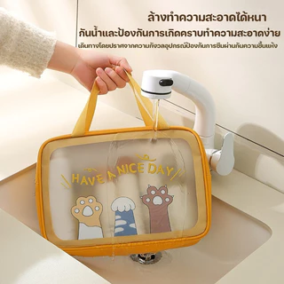 COD กระเป๋าห้องน้ำ กระเป๋าเครื่องสำอาง กระเป๋าเก็บของ โปร่งใส ความจุขนาดใหญ่ พกพาได้ การเดินทางเพื่อธุรกิจ