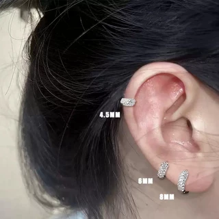 สร้อยคอและต่างหูหูกระดูกสตั๊ดเงิน 925 ประดับเพชร เหมาะสำหรับของขวัญและขายส่ง