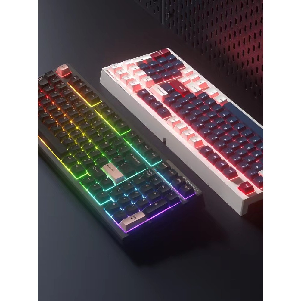 Belly FL980 V2 คีย์บอร์ดไร้สายสามโหมด Hot Plug 98-Key Kaihua White Axis Hot Plug Kit