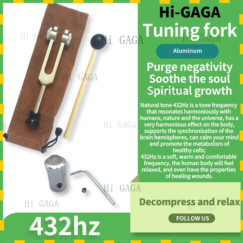 Tuning fork🔔ส้อมจูนเสียง🔔ส้อมเสียง432hz พร้อมฐานคริสตัลอาเกตสีขาวส้อมเสียงส้อมเสียง432ส้อมเสียง432hz
