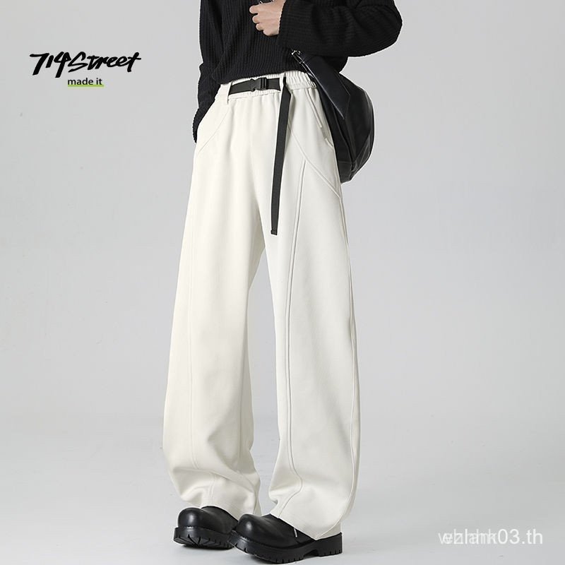 กางเกงลำลอง 714Street American Machete แบบ_unisex ทรงหลวม เหมาะสำหรับทุกโอกาส