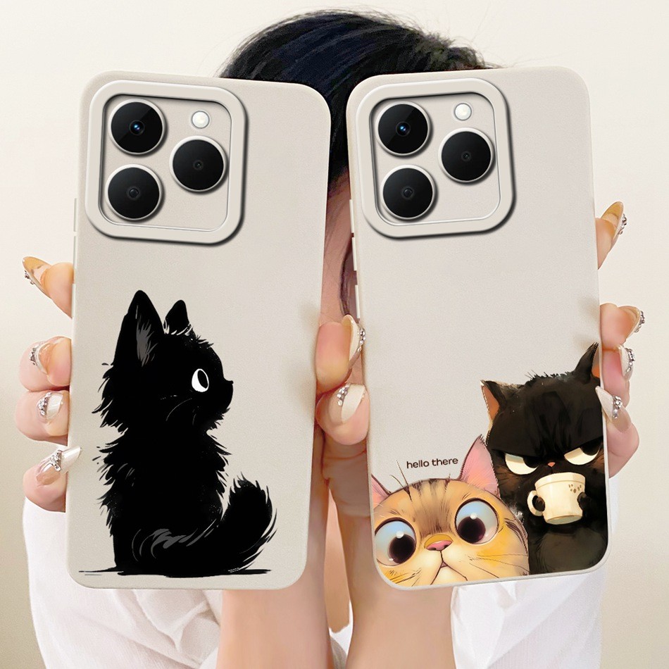 สําหรับRealme 15Tเลนส์ป้องกันกรณีRealme15T 5Gแมวน่ารักการ์ตูนซิลิโคนอ่อนนุ่มเคสโทรศัพท์