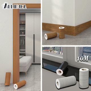 Allieuka บัวเชิงผนัง แผ่นติดผนังบัวเชิง วอลเปเปอร์ลายไม้แบบเ…