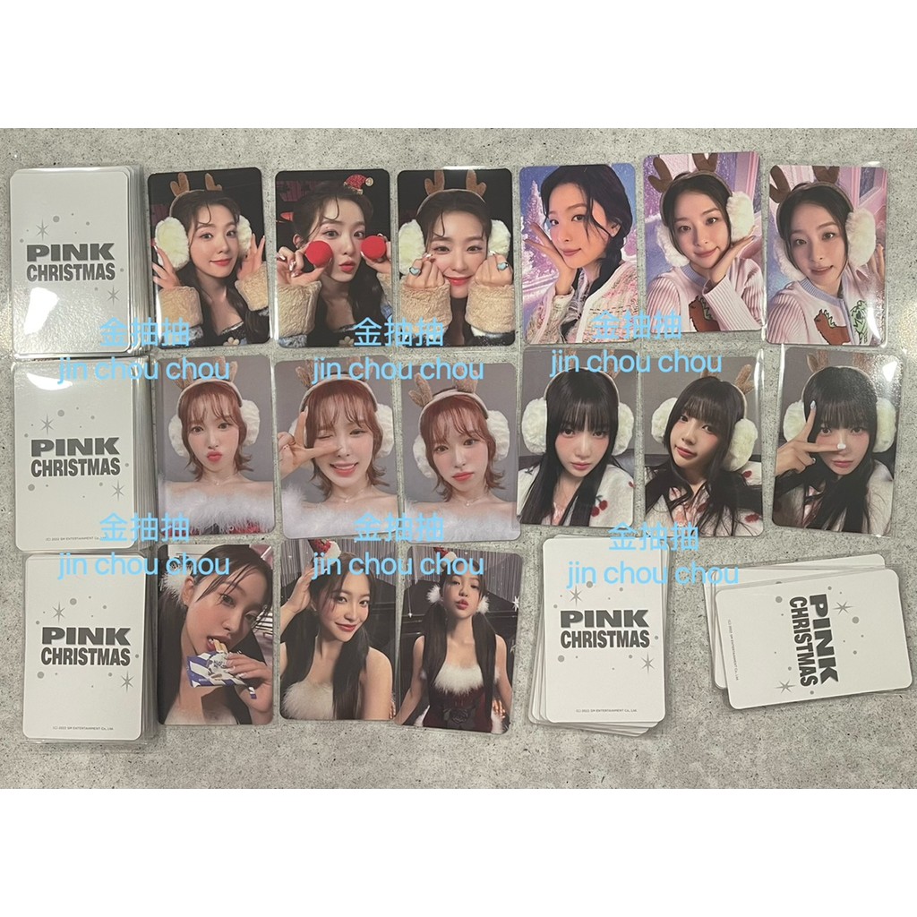 พร้อมส่ง กํามะหยี่สีแดง 2022 การ์ดสุ่มคริสต์มาส IRENE Shibuki WENDY JOY YERI Photo Card
