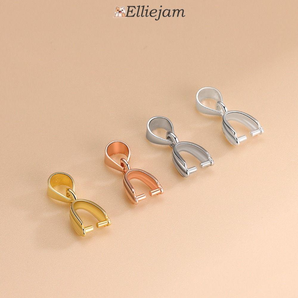 ELLIEJAM 3PCS จี้เงินสเตอร์ลิง พร้อมคลัพ สำหรับแต่งเติมสร้อยคอ