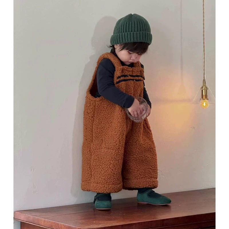 ชุดสูทกันหนาวสำหรับเด็ก สไตล์เกาหลี แบบใหม่ สีกาแฟ ย้อนยุค เหมาะสำหรับฤดูหนาว - รูปที่ 5