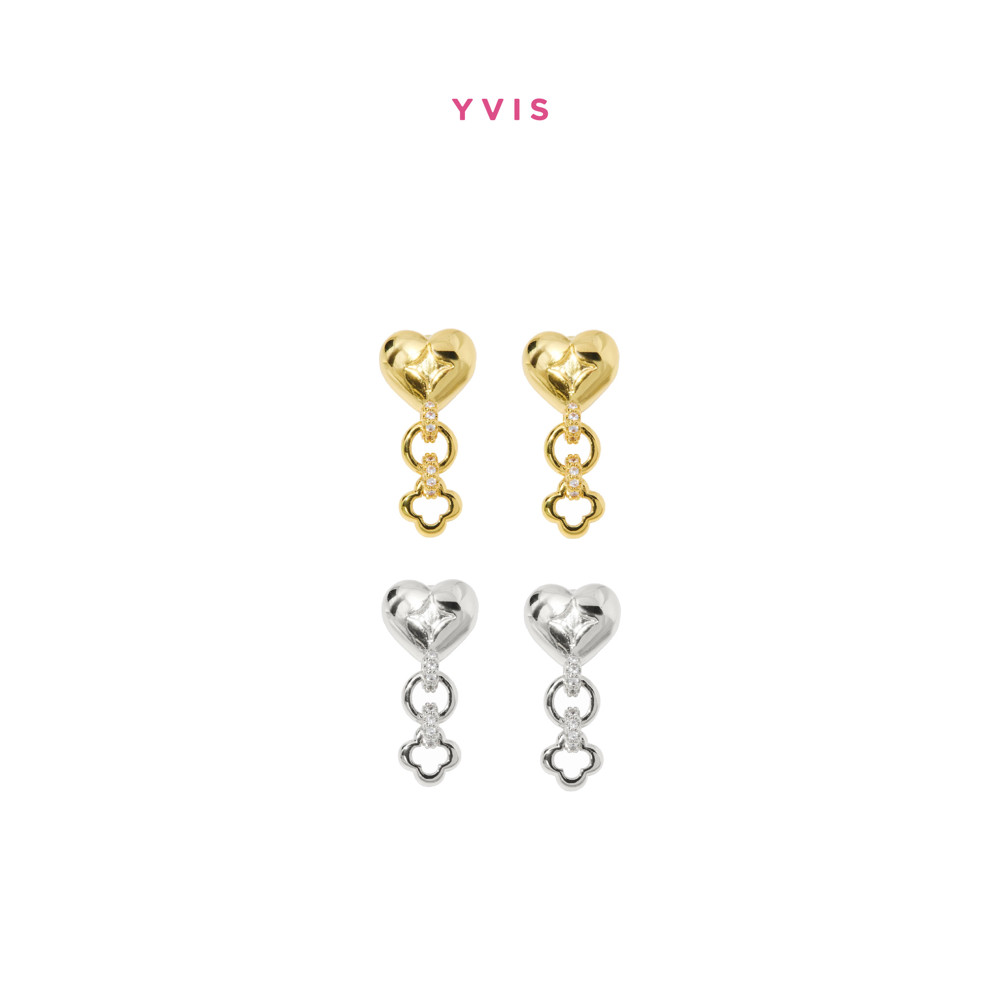 YVIS Love Chain Stud Brass Earring - Vellink Collection