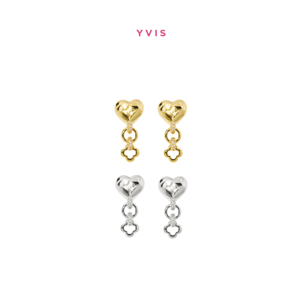 YVIS Love Chain Stud Brass Earring - Vellink Collection