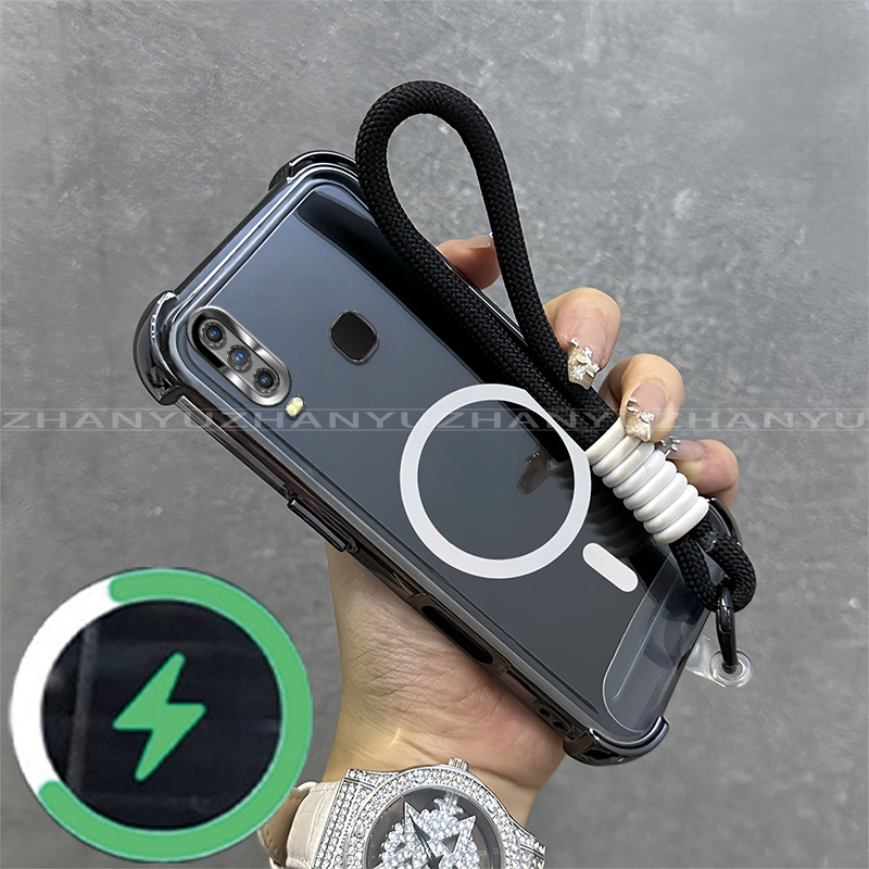 เหมาะสําหรับ Vivo Y11 Y12 Y15 Y17 Y19 เคสโทรศัพท์ใหม่อุปกรณ์เสริมชาร์จแม่เหล็กเคสป้องกัน 2025 เชือกเ