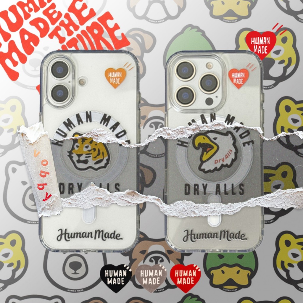 การ์ตูน Tiger Eagle Label Lucencyแม่เหล็กเคสโทรศัพท์เหมาะสําหรับIPhone17 17AIR 17P 17PM 16 16P 16PM 