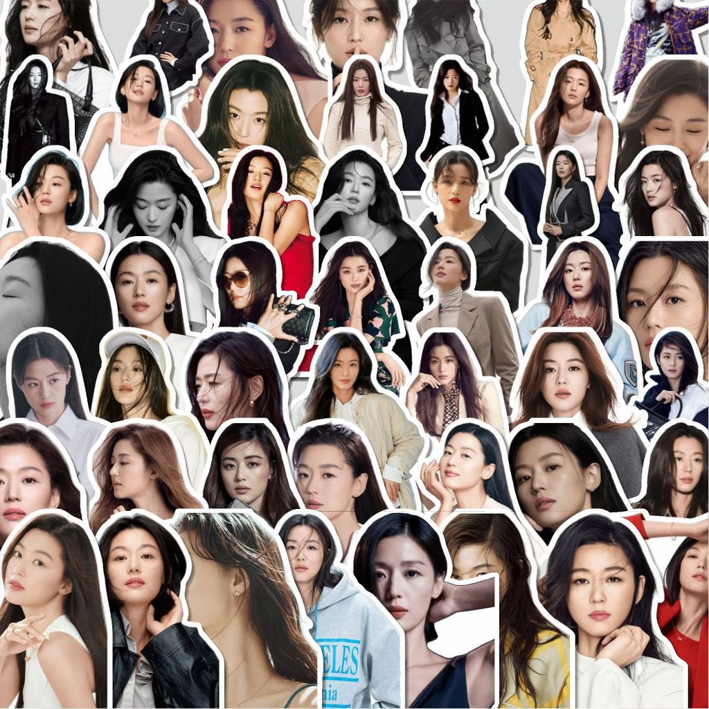 สติ๊กเกอร์แพ็คตัด JUN JIHYUN สติ๊กเกอร์เนื้อหา 100 ชิ้นน่ารัก Cool Aesthetic Series สําหรับกระเป๋าเด