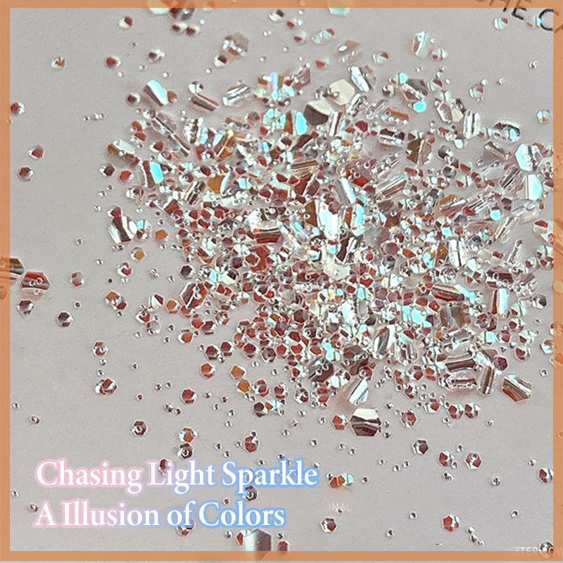 [Further] 1 กล่อง Mini Sparkling Nail Glitter Sparkling Nail Decorative Nail Salon Design Accessorie