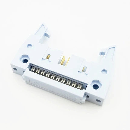 5PCS 2.54mm Pitch มุมขวาสีเทาสีขาว Socket Connector DC2-10/14/16/20/26/30/34/40/50/64P Buckle สําหรั