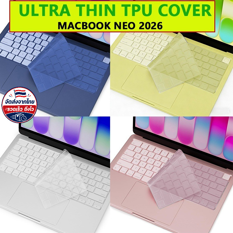 TPU Keyboard Cover ฝาครอบแป้นพิมพ์ซิลิโคนเหลว Biomimetic บางพิเศษสําหรับ MacBook neo 13 A3404 Air 13/15 M2 M3 M4 M5 & Pro 14/16 (2021-2025) - ผิวนุ่มสีดําเต็มรูปแบบพร้อมการป้องกันกันฝุ่น (M1/M2/M3/M4/M5)