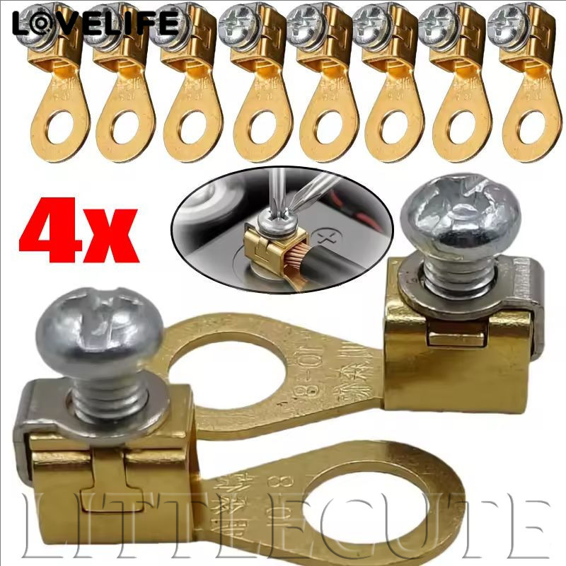 [AUTO & 3C] 1/2/4PCS - บล็อกเทอร์มินัลแบตเตอรี่รถยนต์พร้อมขั้วต่อจีบทองแดงบริสุทธิ์เปลี่ยนขั้วแบตเตอรี่ชุดอุปกรณ์เสริม / ราคาดี