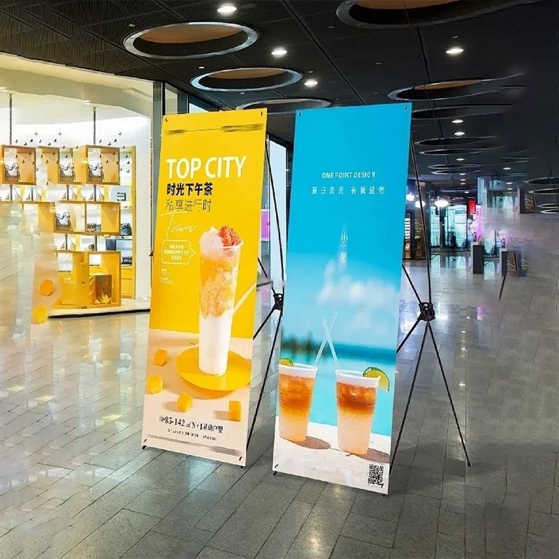 ขาตั้งป้ายโฆษณา แสดงป้ายได้ ขาตั้งโปสเตอร์ X Stand ขาตั้งป้าย Banner 160*60 หน้าร้าน