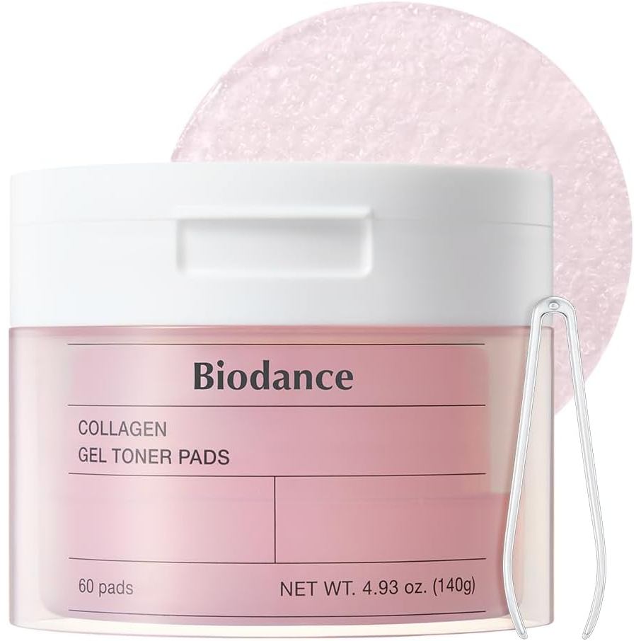Biodance Collagen Gel Toner Pads, Pore Minimizer for Face, Improving Elasticity, Plumping Toner Pads