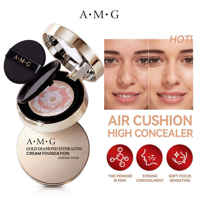 AMG Latte Cushion Foundation คอนซีลเลอร์ Moisturizing Makeup Cushion Cream