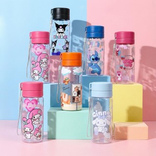 Tumbler Karakter Lucu BP Portable 600ml & 800ml – Botol Minum Transparan Full Print UV Import Lucu Sanrio Kuromi Capybara Stitch Lotso Melody Cinnamorol - BP