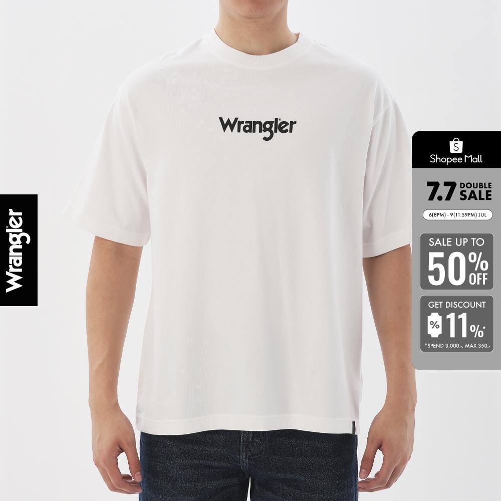 WRANGLER เสื้อยืดแขนสั้นผู้ชาย รุ่น WR F425UTSSN28 สีขาว