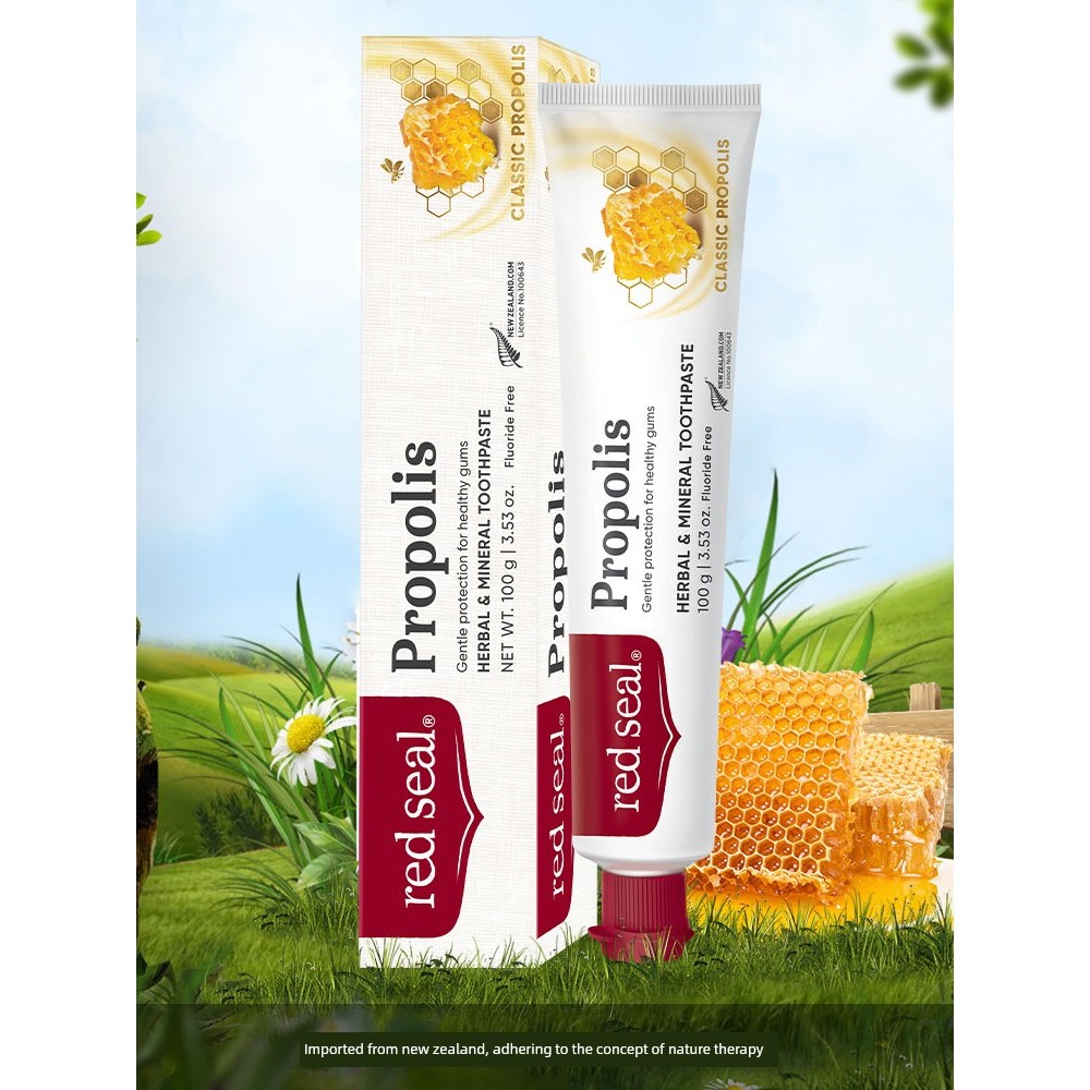 ยาสีฟัน นิวซีแลนด์นําเข้า Red Seal Red Seal Propolis ยาสีฟันทําความสะอาดฟันลมหายใจสดชื่น 100g
