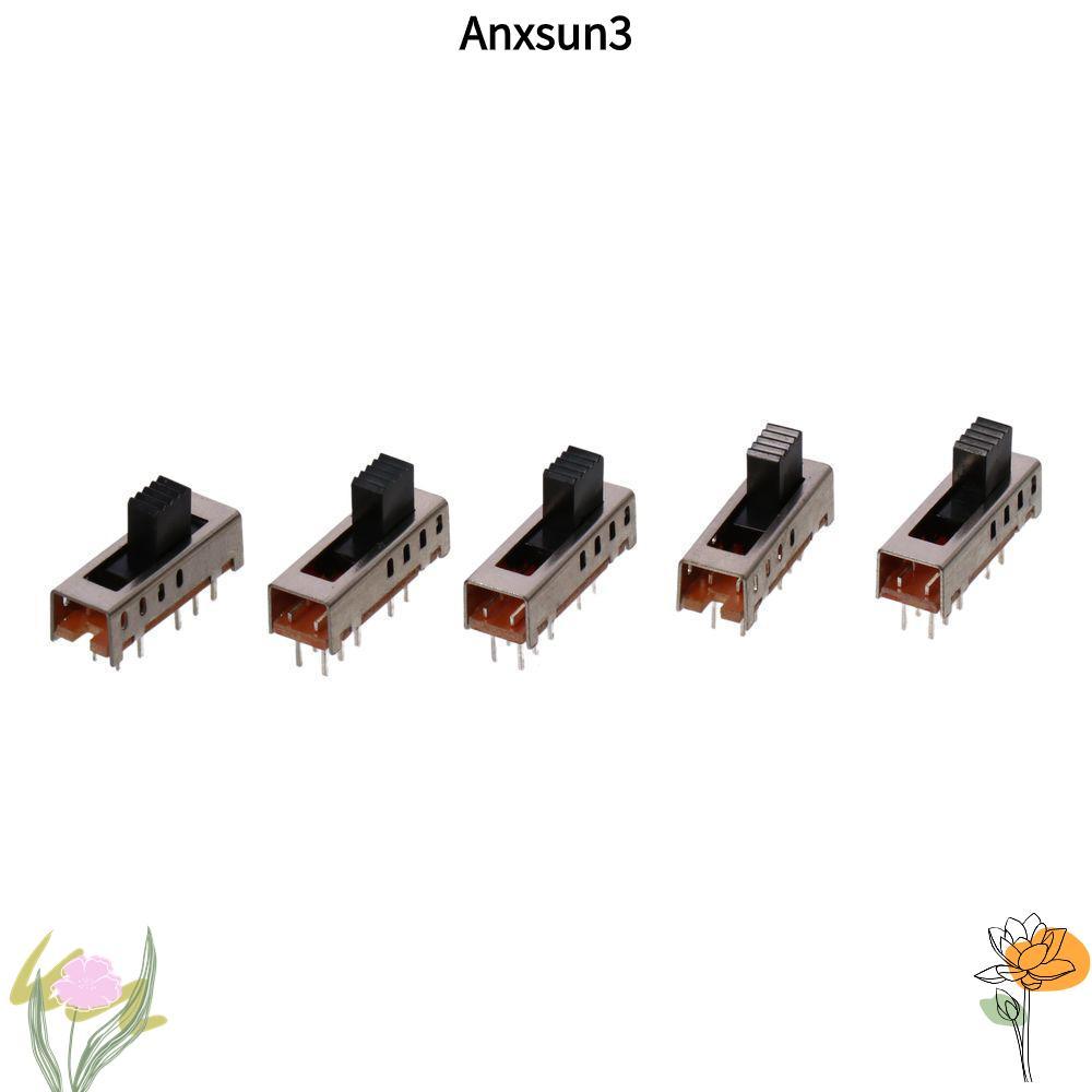 ANXSUN3 5pcs Toggle Switch, 10P 2P4T 4 ตําแหน่งไมโครสไลด์สวิทช์, SS-24E01 5 มม.สลับแนวตั้ง Micro Swi