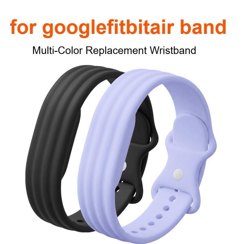 สําหรับ Google Fitbit Air สายซิลิโคนแบบยืดหยุ่นน้ําหนักเบาสไตล์กีฬาเพื่อการพักผ่อน