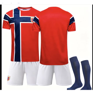 2026 ชุดฟุตบอลทีมชาตินอร์เวย์ [Adults / Kids Size] Jersey with Socks Set Haaland Martin Ødegaard