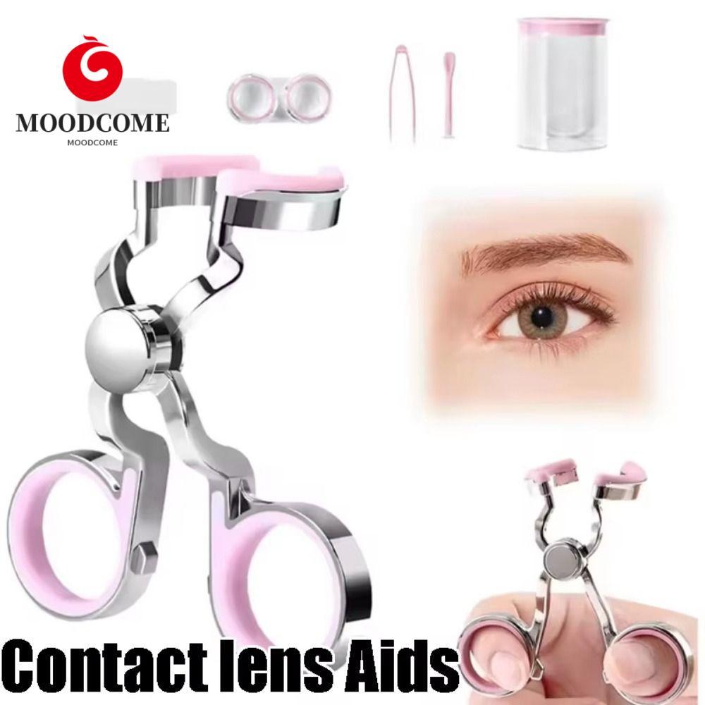 MOODOME คอนแทคเลนส์สวมใส่ Aid, 6 in 1 แบบพกพาคอนแทคเลนส์, เริ่มต้นขนาดกะทัดรัด Precision นักเรียน Di