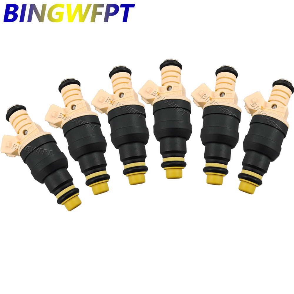6PCS หัวฉีดน้ํามันเชื้อเพลิงหัวฉีดสําหรับ BMW K75 K75T K75C K75 K1100 K1200 0280150210 0280150716 02