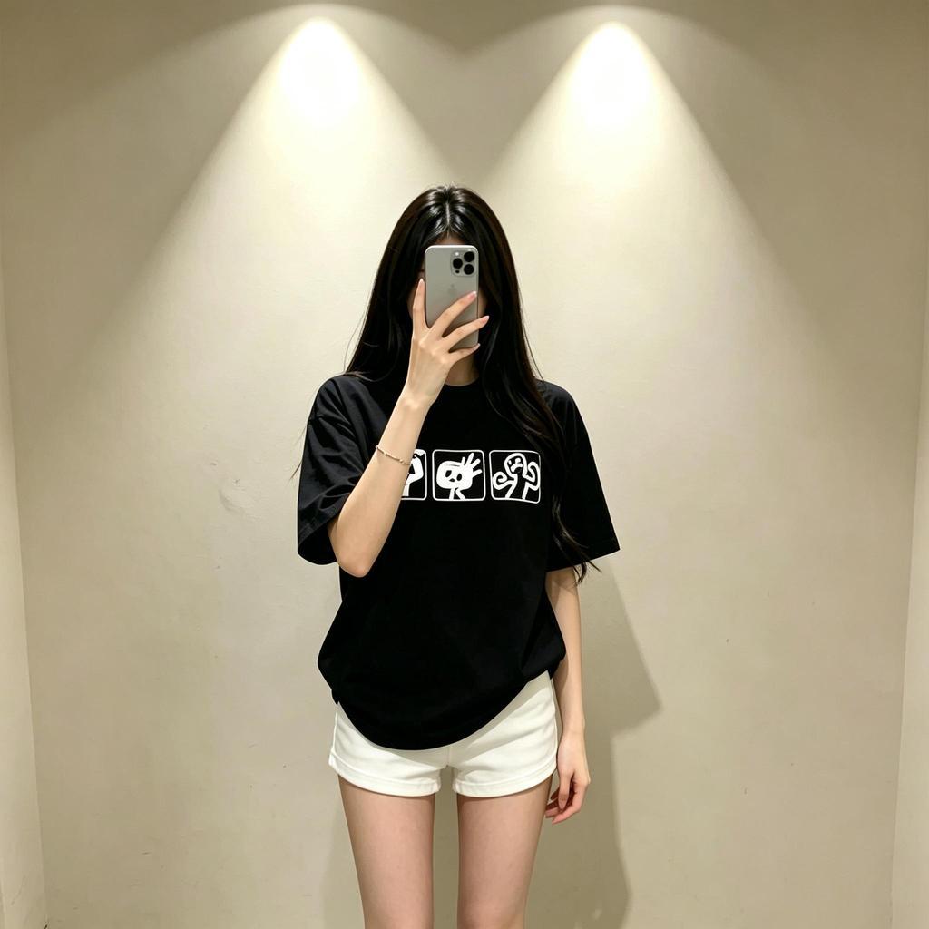 ZY 2026 เสื้อยืดครึ่งแขน ผู้หญิงคอกลมโอเวอร์ไซส์ รูปที่ 5