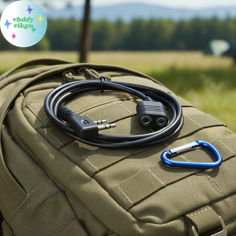 VHDD 1M K ประเภท 2 Pin Walkie-Talkie ไมโครโฟนสายต่อสําหรับ UV-5R 888S เหมาะสําหรับกิจกรรมกลางแจ้ง VN