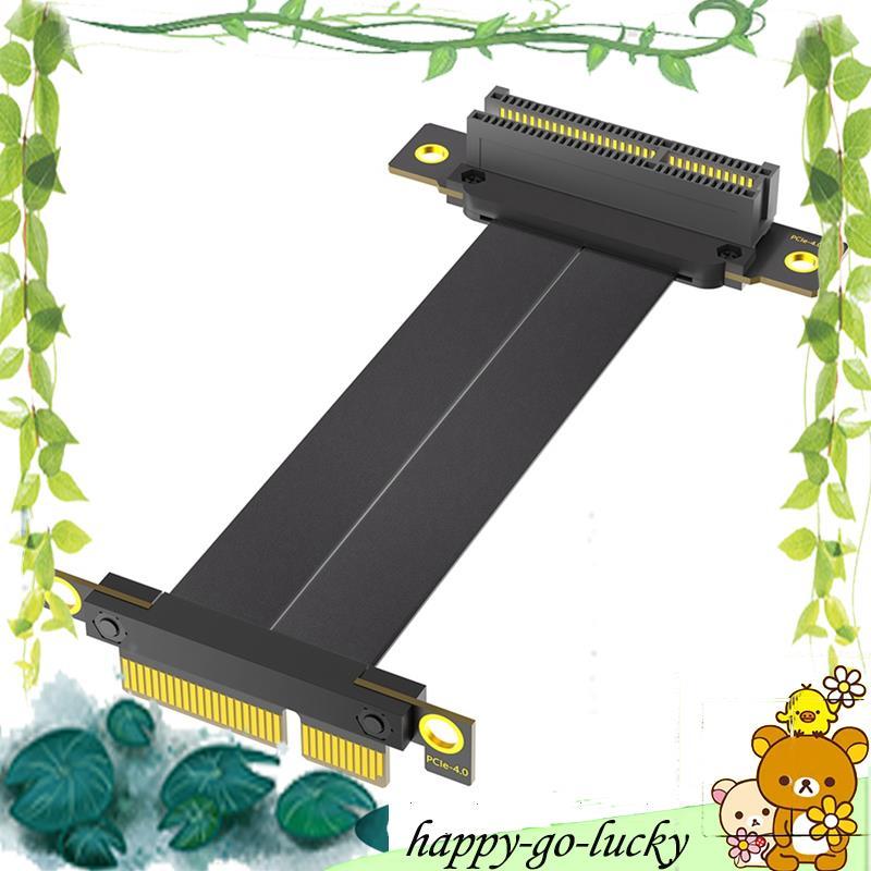 PCI-E PCI Express 4.0 4X Extension Cable (ทิศทางแนวตั้งคู่ 90 องศา)