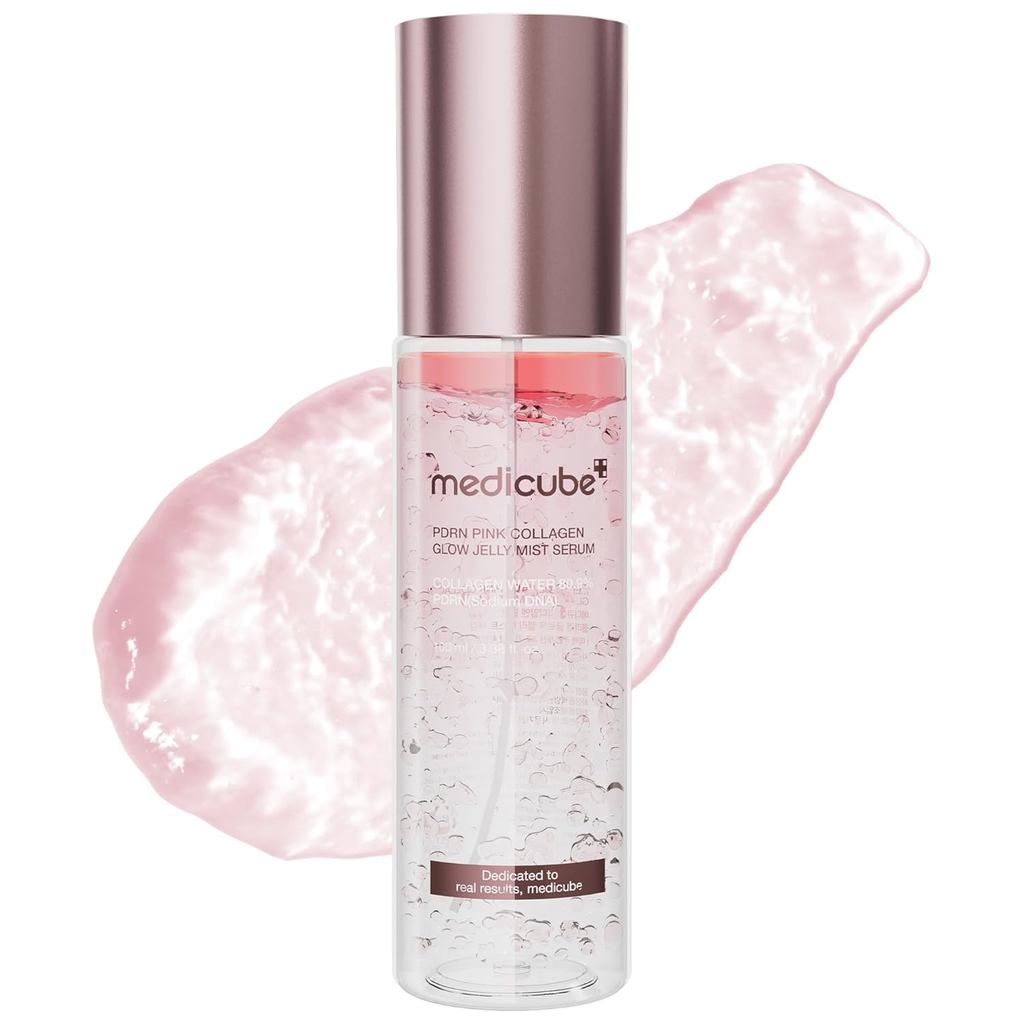 Medicube Jelly Mist Serum พร้อมคอลลาเจน Pink PDRN | สเปรย์เรืองแสง Dual-Texture พร้อม Niacinamide, ,