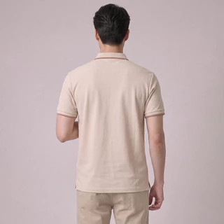 LTD เสื้อโปโลแขนสั้น ผู้ชาย สีเบจ | Pique polo | 03635