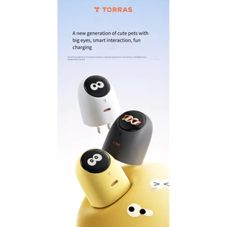 หัวชาร์จเร็ว TORRAS Big Eye จอสมาร์ท 60W PD Type-C สำหรับ iPhone MacBook