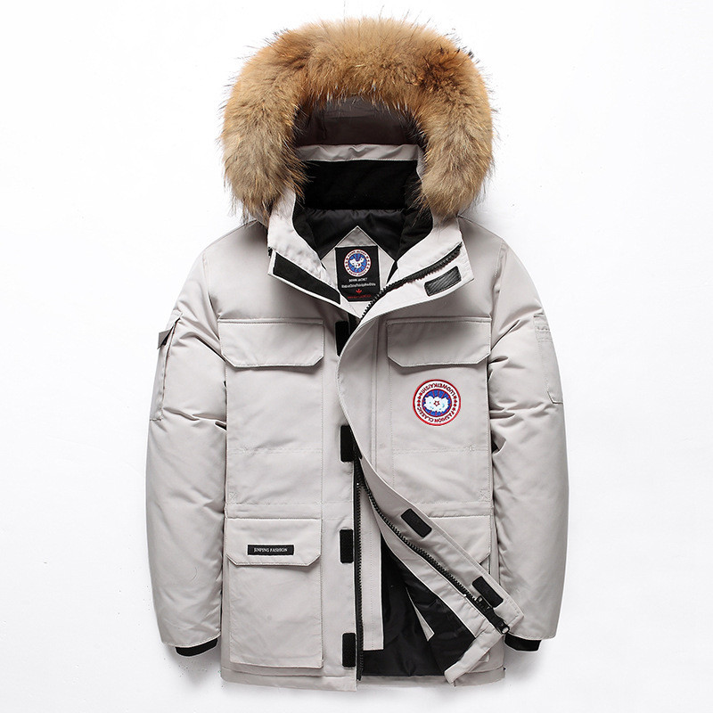 Cross-Border Canadian Down Jacket คู่ 08 Expedition เสื้อแจ็คเก็ตกลางแจ้งเครื่องมือขนสัตว์Camouflage
