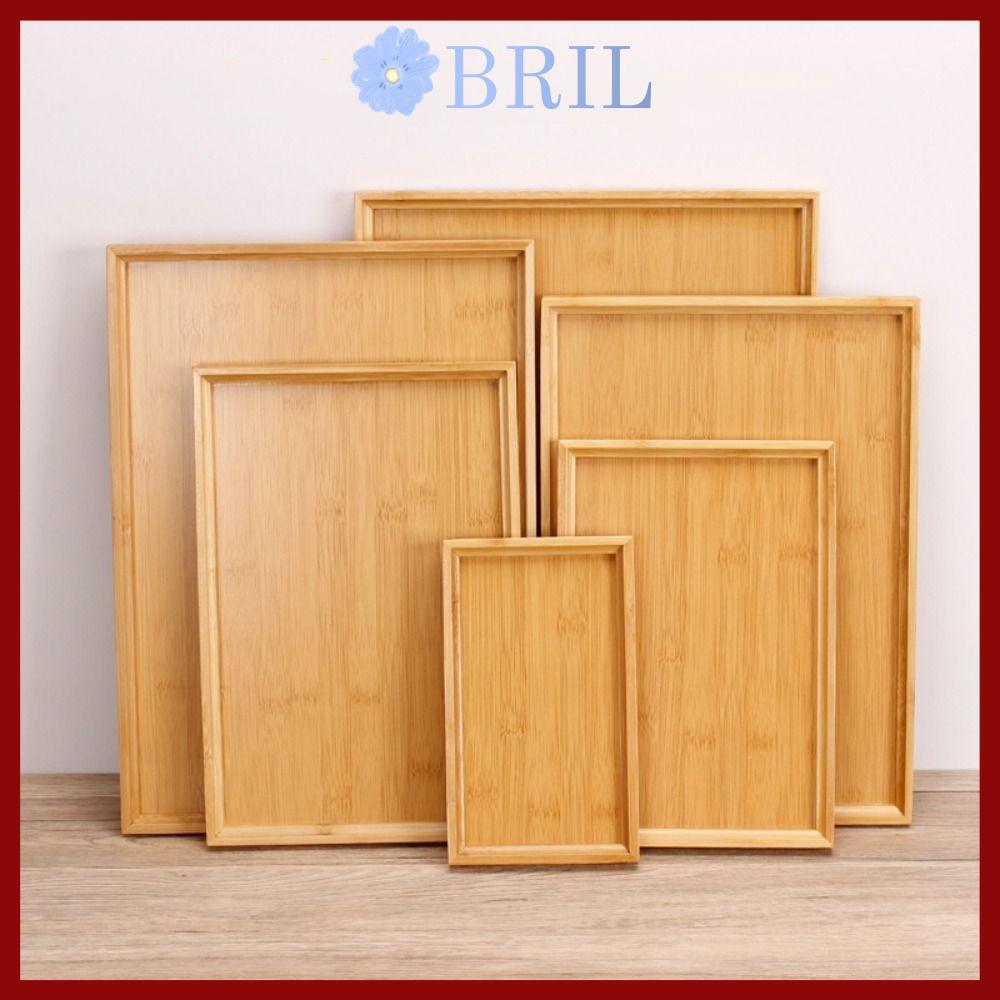 จัดส่งจากประเทศไทยถาดไม้ไผ่Brill,จานอาหารค่ําในครัวเรือนสี่เหลี่ยม,อุปกรณ์ครัวไม้สีทึบถาดขนมปังสําหรับถือชาผลไม้บาร์บีคิวขนมปัง