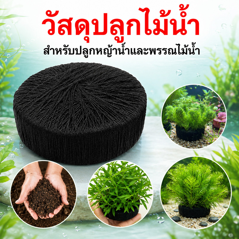 หญ้าน้ำ การปลูกพืช พื้นผิวสำหรับการเพาะปลูก การแก้ไขกระถางคาร์บอน พื้นผิวสำหรับการปลูกในกระถาง