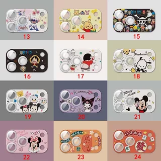 สําหรับ iPhone 17 Pro max เลนส์ป้องกันกล้อง Glitter เลนส์การ์ตูนเต็มรูปแบบสติกเกอร์ป้องกันกระจกนิรภัยใสกลับกล้องป้องกันกรณี 3D สําหรับ 17Pro 17Promax