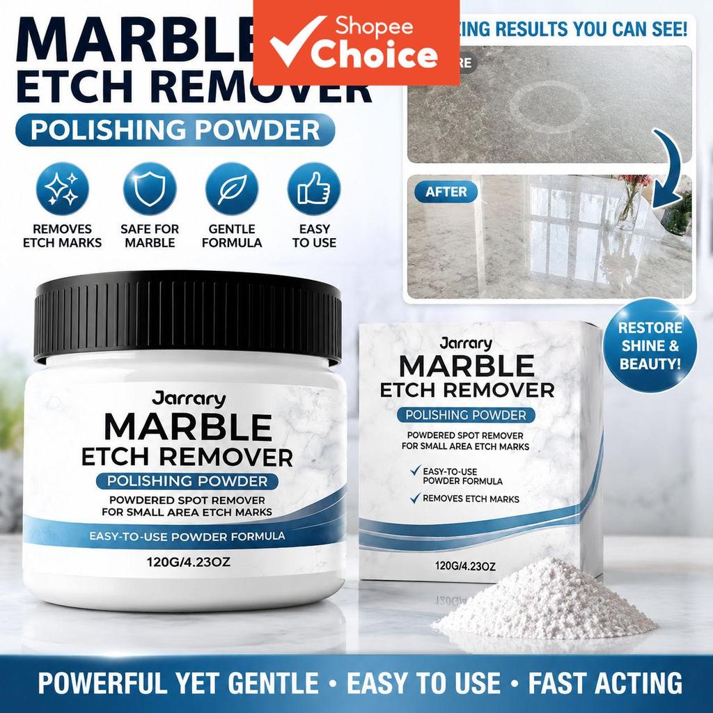 ผงขัดหินอ่อน One Pack 120g คืนความมันวาวหินและผิว Renew ด้วยสูตรปลอดรอยขีดข่วนสําหรับการดูแลหินอ่อน