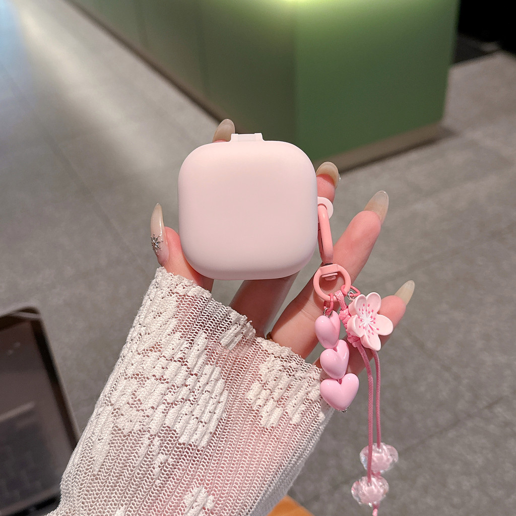 ฝาครอบหูฟังซิลิโคนพวงกุญแจซากุระเหมาะสําหรับ Samsung Galaxy Buds4/Galaxy Buds4 Pro/Buds2PRO/Buds Liv