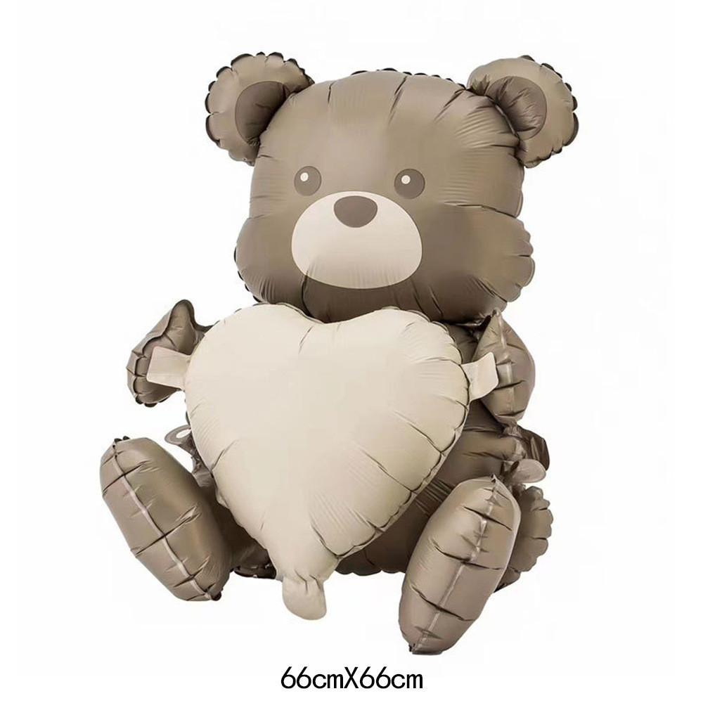 [สินค้าใหม่] ins Matte Frosted Bear Balloon ลูกโป่งลมร้อนตกแต่งวันเกิดบอลลูนตกแต่งงานแต่งงานรับตกแต่งคริสต์มาสวันเกิดบอลลูน FHJT