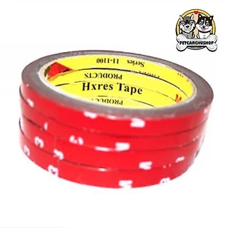 [1บาท]เทปกาวสองหน้า 3M ขนาด 6 มม สีแดง เทปแดง กาวสองหน้า โฟมเทปกาว2หน้า สำหรับงานตกแต่งรถยนต์ ใช้ในบ้าน ทนต่ออุณหภูมิสูง