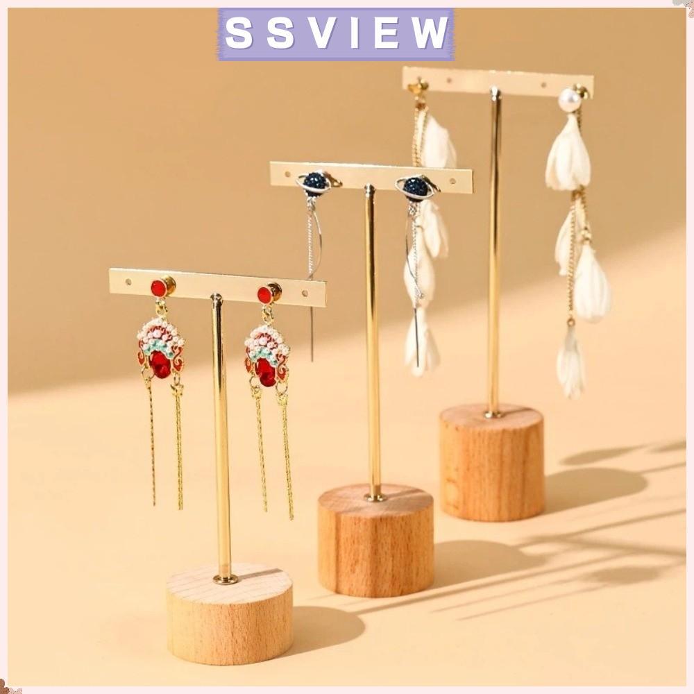 ชั้นวางแสดงเครื่องประดับ STILLSAVIEW, เดสก์ท็อปพร้อมฐานไม้ยืนแสดงต่างหู, อุปกรณ์ถ่ายภาพคุณภาพ T-Bar ที่วางเครื่องประดับต่างหู