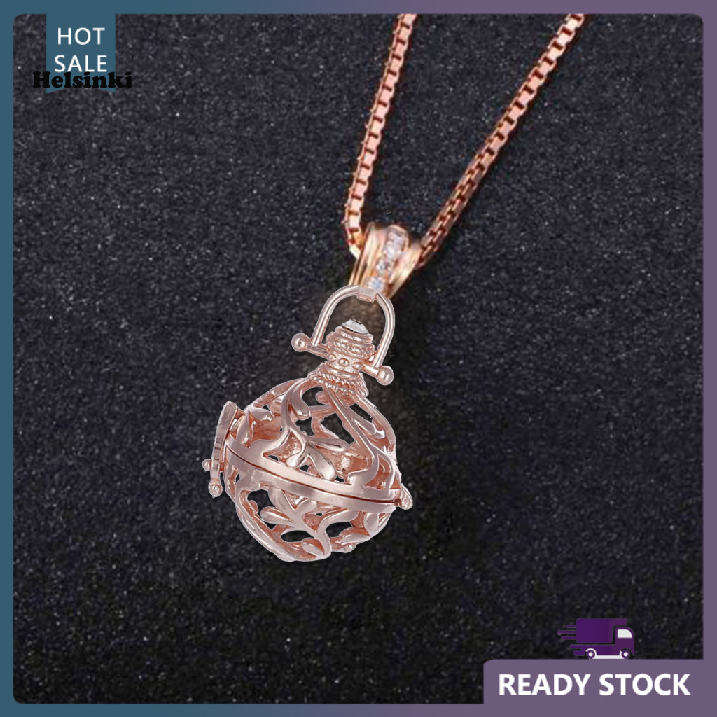 HLS จี้ Hollow Bells Design ทองแดงอเนกประสงค์แฟชั่นสร้อยคออุปกรณ์เสริมสําหรับสาว