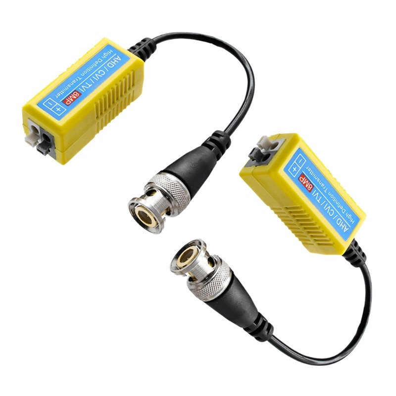 AMOONA BNC Video Balun Transceiver พร้อมขั้วต่อคู่ Twisted สําหรับทําความสะอาดสายไฟกล้อง Home Shop O